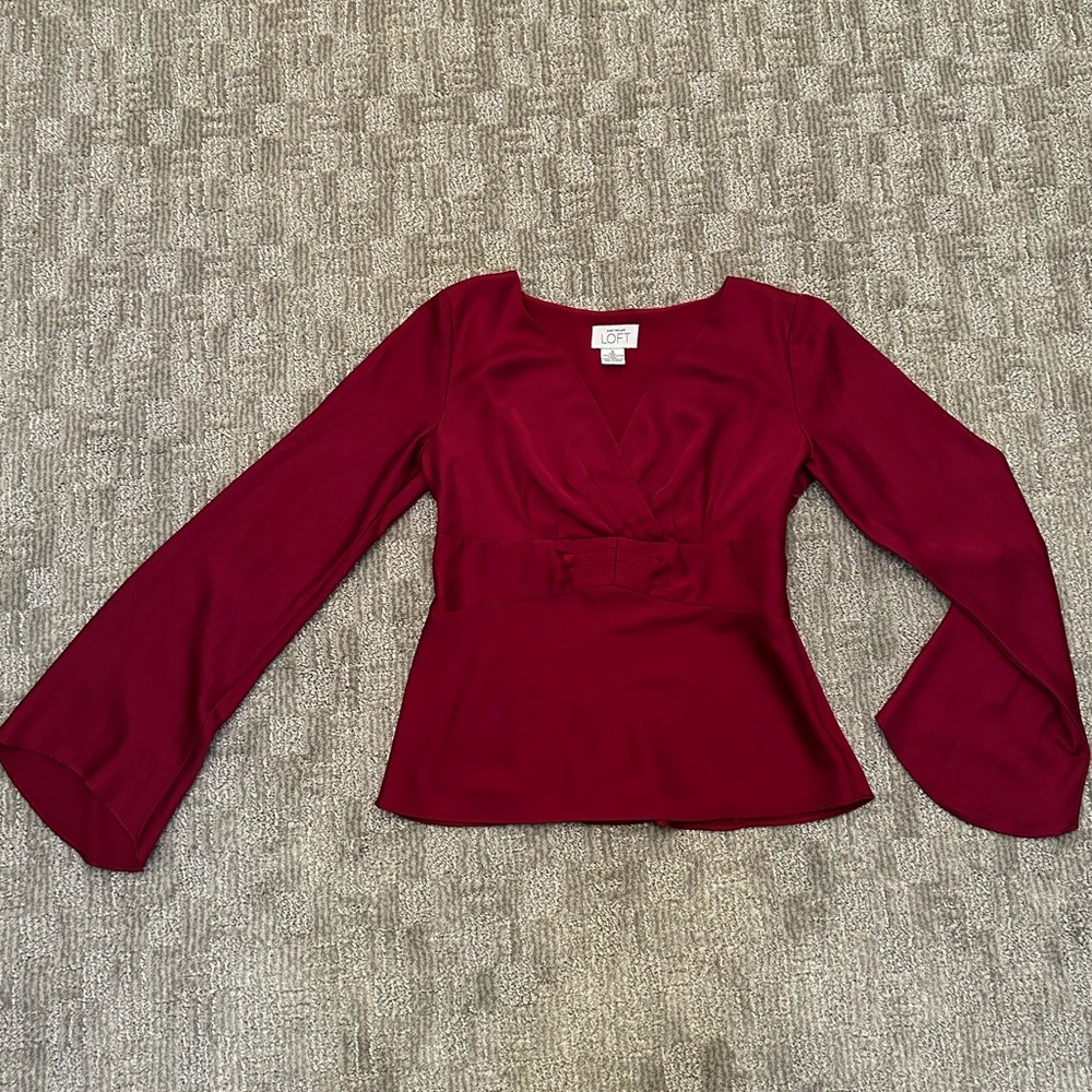 Red Ann Taylor Blouse